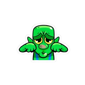 Crying Goblin Sticker | Clash-Inspired Gaming Decal | Funny Gamer Sticker for Laptop, Water Bottle, or Phone