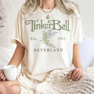 Vintage Tinker Bell Comfort Colors/Gildan Shirt Tinkerbell 1953 Neverland Shirt Peter Pan Shirt Fairy Magical Shirt Casual Adult & Youth & Toddler Magic Kingdom Tee, Adult - Youth - Toddler Magic Kingdom Matching Trip