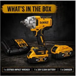 DEWALT DCF900 Impact Wrench 1/2" Inch High Torque With Hog Ring Anvil 20V Brushless Cordless Wrench Dewalt Power Tools