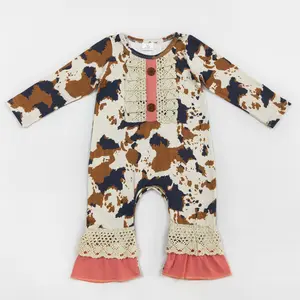 Brown Leopard Printed One Pieces