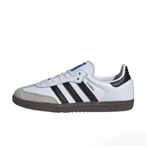 Adidas Samba OG Cloud White Core Black Youth Women's Closed Training Footwear for Athletic Running and Casual Fashion Wear