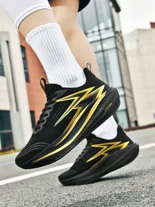 High Elastic Light Training Shoes | Stylish Lightning Pattern | Long Run Comfort | Perfect For Campus Running Test