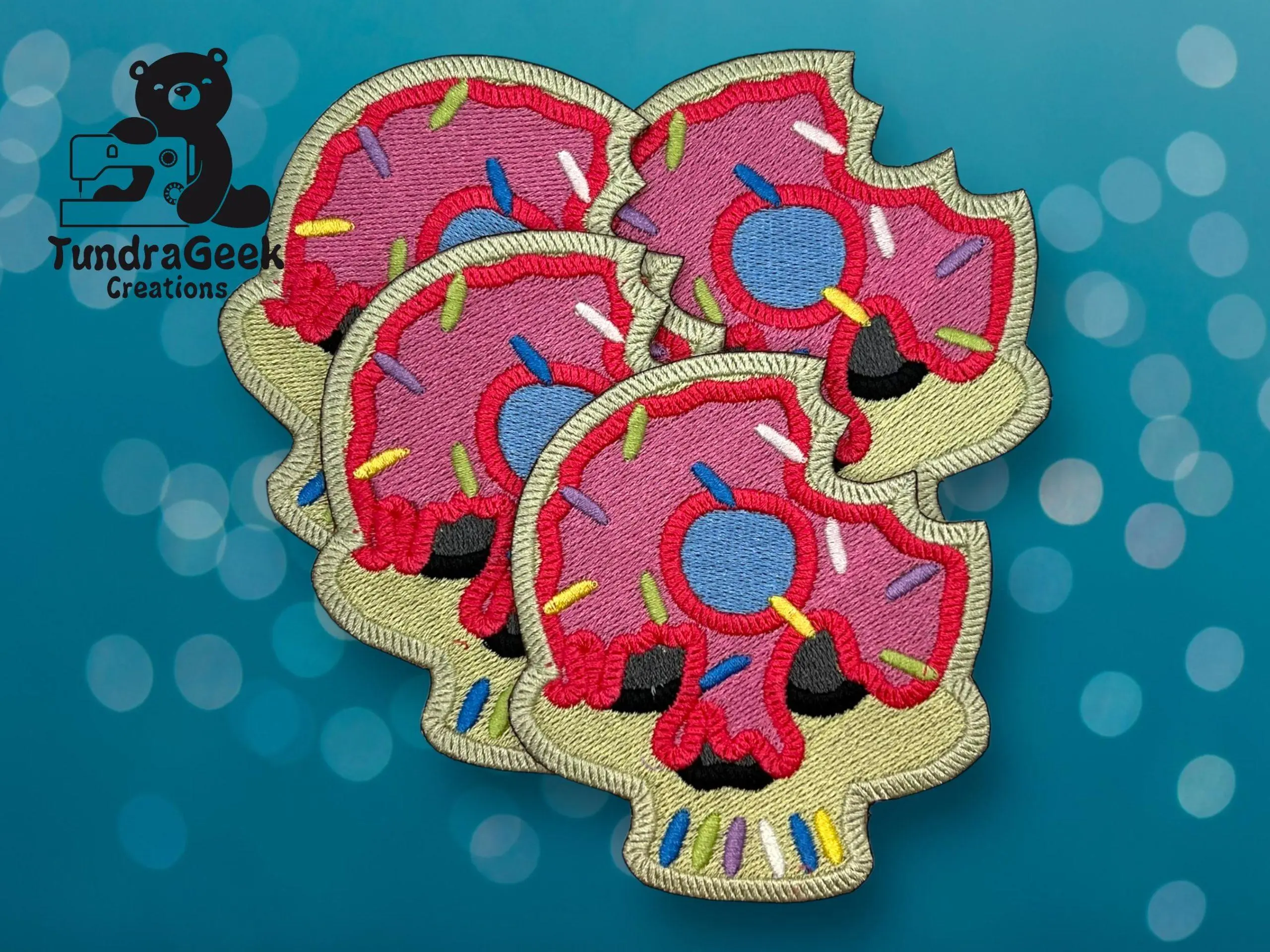 Donut Skull Sew-On Patch