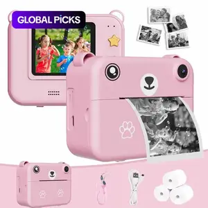 kids camera,Kids Digital Instant Print Camera, Pocket Camera, Christmas Birthday Gift for 4-10 Years Old Boys and Girls, Portable Travel Toy for 4 5 6 7 8 9 10 Years Old Girls with 3 Roller Photo Paper #GLOBAL PICKS