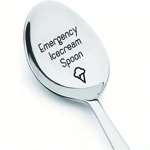 [Unique Engraved Ice Cream Spoon] Ice Cream Spoon-Personalised Engraved Spoon-Gift-Present-Quirky Gift-Christmas Gift Idea