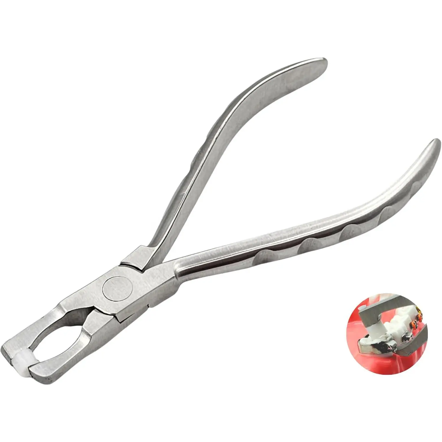 Orthodontic Molar Band Remover Pliers - Lightweight Stainless Steel Metal Hand Tool for Orthodontists, Efficient Band Removal, Ergonomic Design, Extra Teflon Button, High Precision Tips, Autoclavable & Reusable, Dental Student Use, Dentists