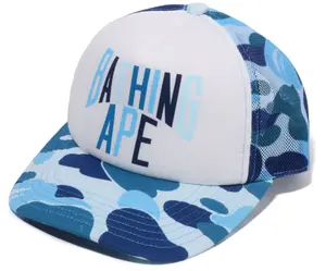 Bape NYC Logo ABC Trucker Hat ABC Blue Camo
