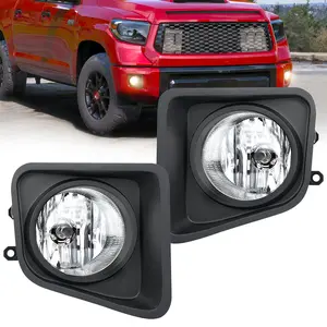 Nilight Fog Lights Assembly, Weatherproof Direct-Fit Replacement with H16 Bulbs, High Penetration Clear Lens & OEM Housing, Compatible with 2014-2021 Toyota Tundra (Driver & Passenger Side) Car Accessories Led