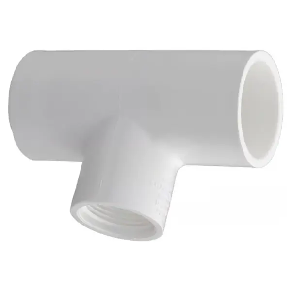Charlotte Pipe Schedule 40 PVC Reducing Tee – 3/4 in. Slip x 1/2 in. FPT (1 Pack)