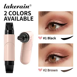 Rotating Eyeliner Stamp Pen, Dual-Head Design, Quick-Dry Quick Drying Liner, Long-Lasting Daily for Easy Cat Eye Wing Eyeliner, Women Cosmetics, Makeup
