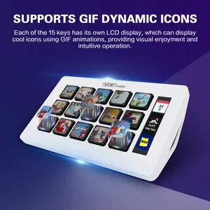 VSDinside Smart Stream Deck - 15 Custom LCD Keys with GIF Support, One-Touch Automation, Hundreds of Plugins for Office, Streaming & Design
