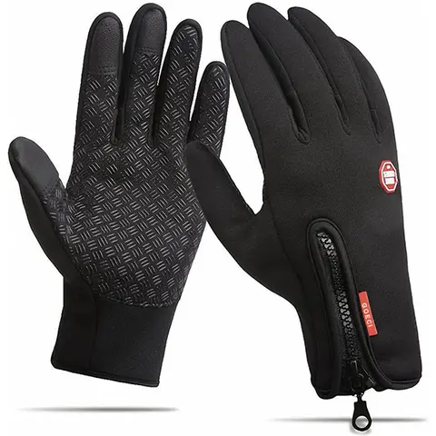 Unisex Outdoor Winter Thermal Insulated Full-Finger Biking Gloves - Touchscreen, Windproof, Adjustable Sports & Outdoor Accessories for Biking, Daily Use
