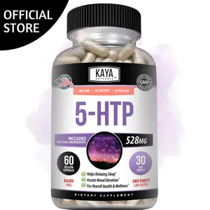 Kaya Naturals - 5-HTP Includes Natural Ingredients for Positive Mood and Well-Being, Mood Booster and Sleep Support (60 Gelatin Capsules) Dietary Supplement