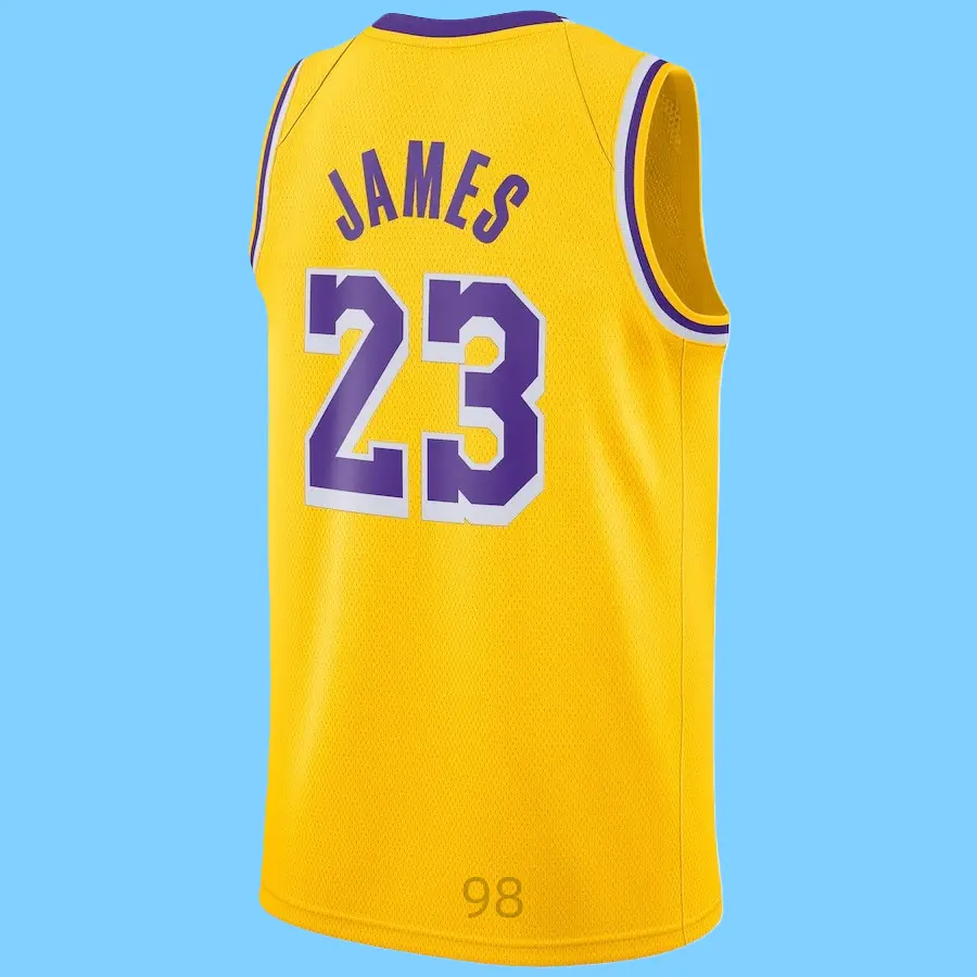 Men's stitched Basketball Jersey Gold CV 2025