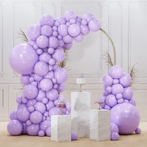 PartyWoo Thick Lavender Balloon Arch Garland Kit, 92pcs (18/12/10/5 in Sizes) - Light Pastel Purple Lilac Balloon Clusters, Birthday Theme Decor for Wedding, Baby Shower Purple-Q10, Balloon Clusters Balloons, Birthday Theme Balloons