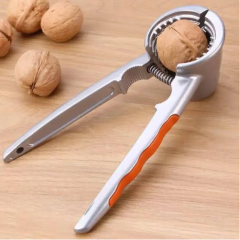 Multifunctional Metal Walnut Clip, Non-Slip Handle Nut Cracker, Magic Screwdriver, Home Use Pignut Sheller Tool, Compact, Lightweight, Kitchen Gadget