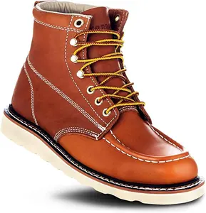 Ever Boots Weldor Construction, Warehouse,  Moc Toe Work Boots Anti-Fatigue Comfort & Safety Footwear Closed Walking Shoes
