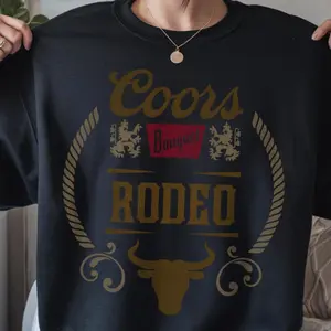 Coors Rodeo Sweatshirt, Western 90s Cowboy Sweater, Wildwest Cowboy, Graphic Western Sweatshirt, Cowboy Gifts