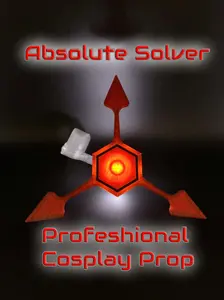 Solver Absolute Solver Spinning and Glowing Fidget 3D Printed with Metal Bearings Replaceable Batteries Professional Cosplay Prop for Murder Drones Fans