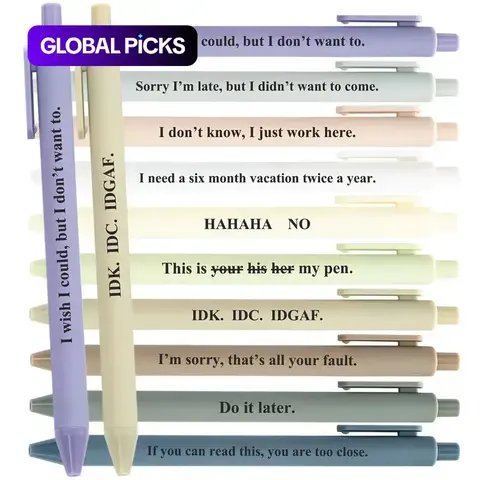 Funny Ballpoint Pen, 10/20pcs Pen Set Retractable Ballpoint Pen, Writing Pen for Office School Student, Gift for Friend, Office Accessories #GLOBAL PICKS