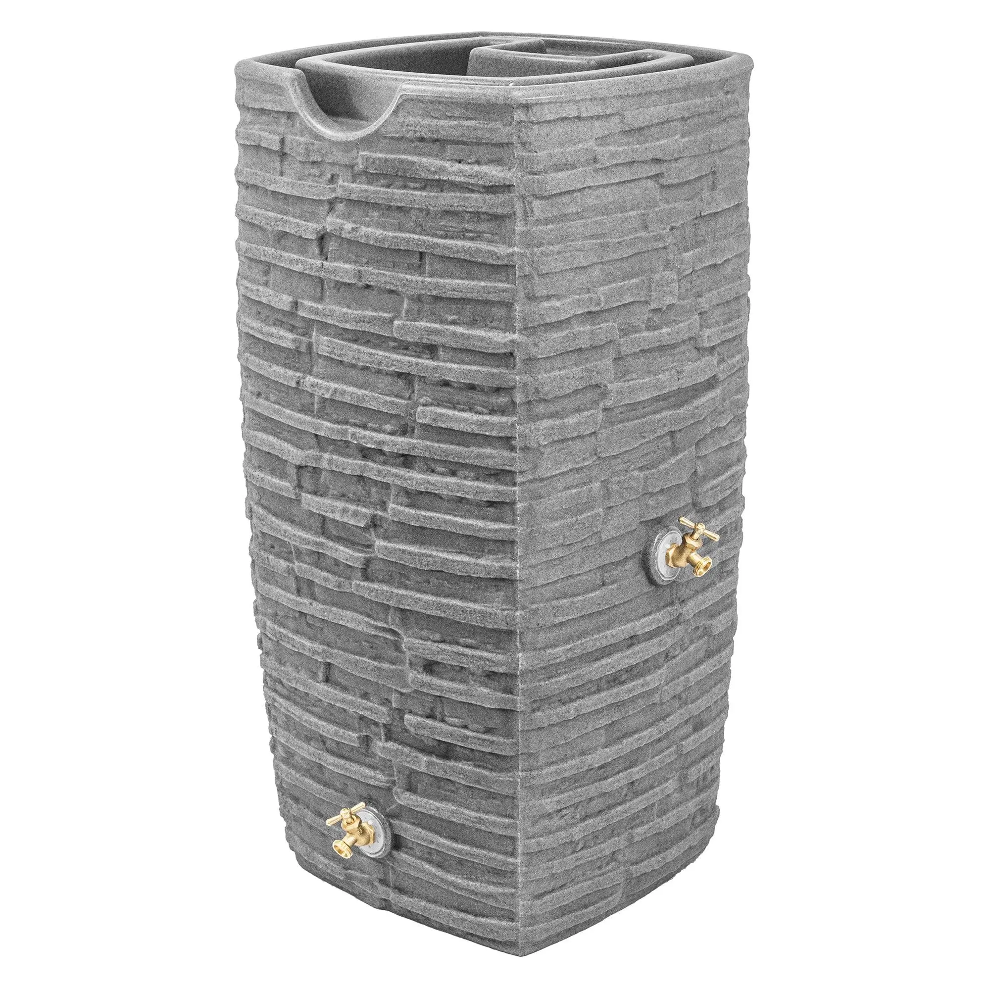 Good Ideas Impressions Riverwalk 50 Gal Rain Saver with Spigots Container Mother