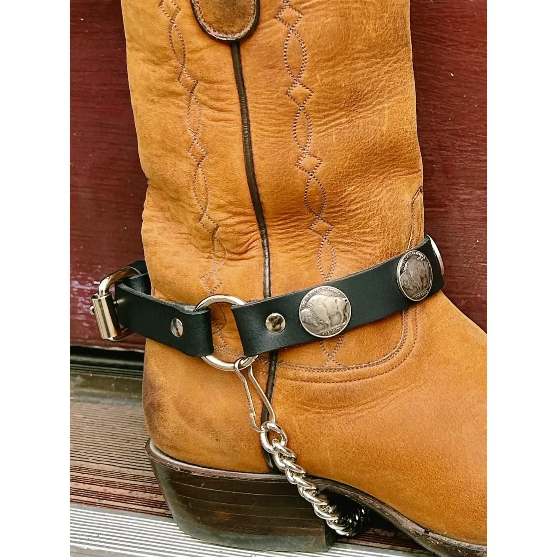 Buffalo Nickel Boot Harness Chain