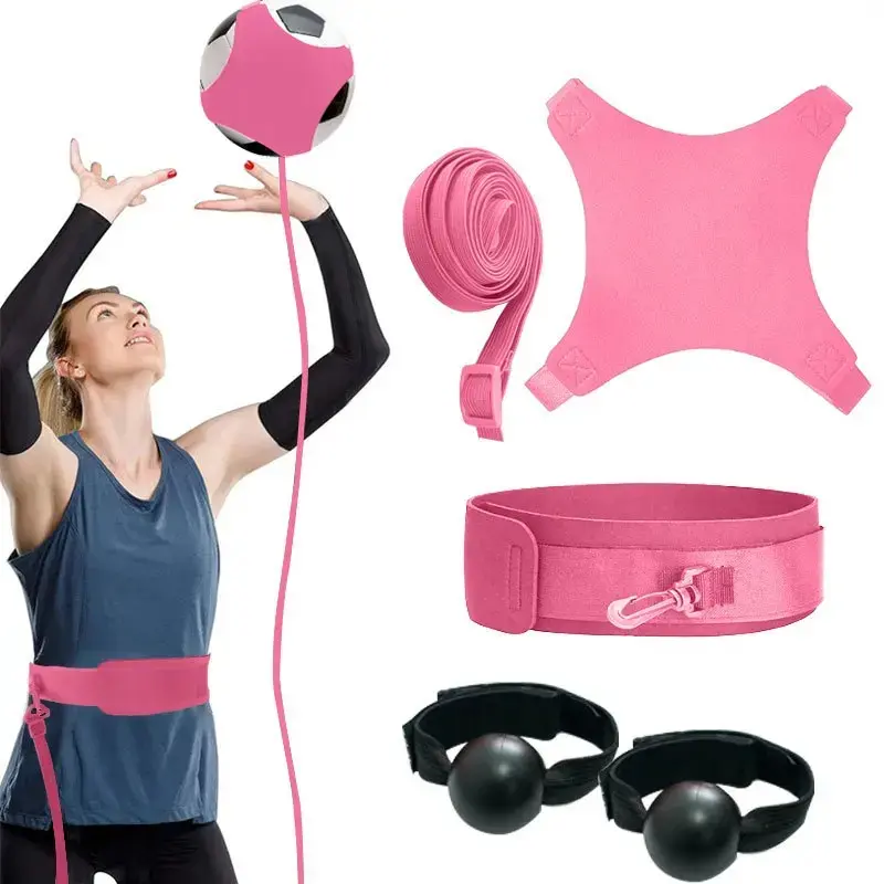 Adjustable Rebounder Volleyball Rebound Belt Trainer - Solo Practice Tool forServing, Spiking & Defense with Elastic Rope. Perfect forIndoor & Beach Training high  stepper racquetball boxing  guard Volleyball Equipment