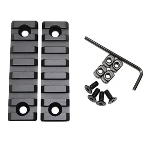 Tactical Picatinny 20mm M-Lok Rail, Aluminum 7 Slots Mount Rail for Mlok Handguard, Scope Mount, M-Lok Handguard System Base Rail, Mounting Kits, Nuts, Screws