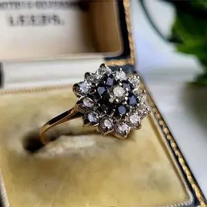 Retro Trendy Luxury Costume Ring - 3D Micro-Set Zirconia, Abundant Floral Motifs, High-End Fashion Accessory