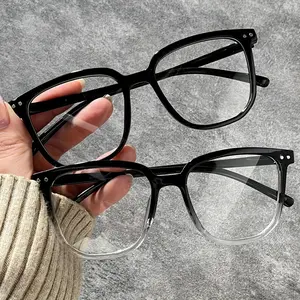 3 pairs of transparent Zenni eyeglass frames, prescription glasses, unisex, blue light blocking, anti-radiation, suitable for large faces, ultra-thin and ultra-lightweight non-prescription glasses 005