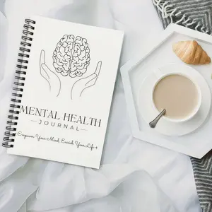 Mental Health & Wellness Journal, Guided Notebook with Mood Tracking, Gratitude Prompts, Self-Reflection Pages, Personal Growth Tool