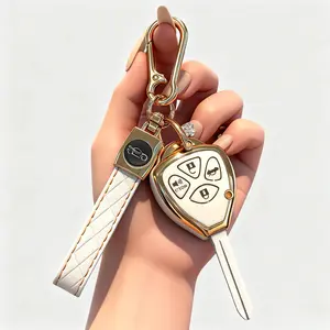 for Toyota Key Fob Cover with Keychain Fit for Toyota Camry Avalon Matrix Corolla Land Cruiser (2007-2014)