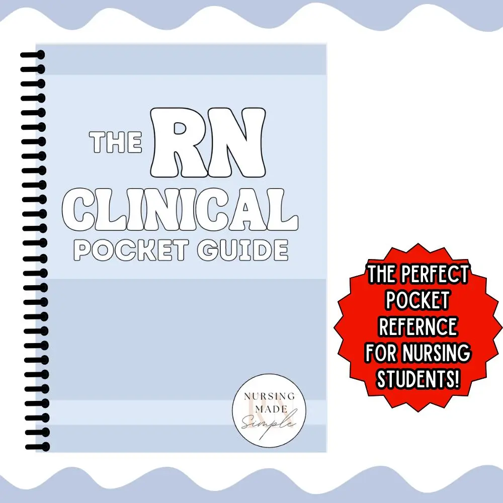 RN Clinical Pocket Guide, Nursing School Clinical Pocket Guide, Nursing Clinical Reference Guide, Nursing Clinical Guide