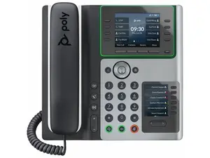 HP Poly Edge E400 IP Phone and PoE enabled, Corded desktop phone TAA Compliant | 89B54AA#ABA
