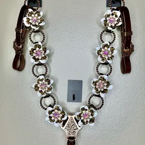 White Cheetah Ring Breast Collar