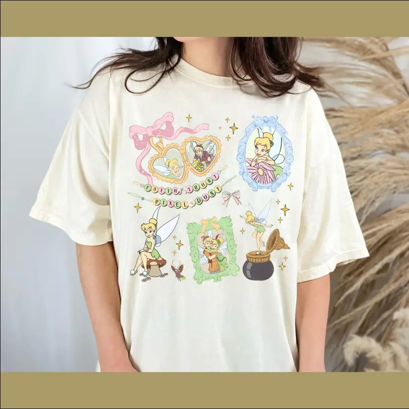 Retro #Tinker #Bell and Terence Shirt, #Tinkerbell Pixie Hollow Shirt, Vacation Shirt, Girls Trip, Faith Trust Pixel Dust