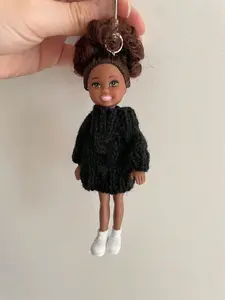 Cool Princess Keychain Premium Solid Bag Charm, DIY Handbag Accessory, Cute Mobile Phone Pendant Decoration, Fashion Trendy Luggage Accessory