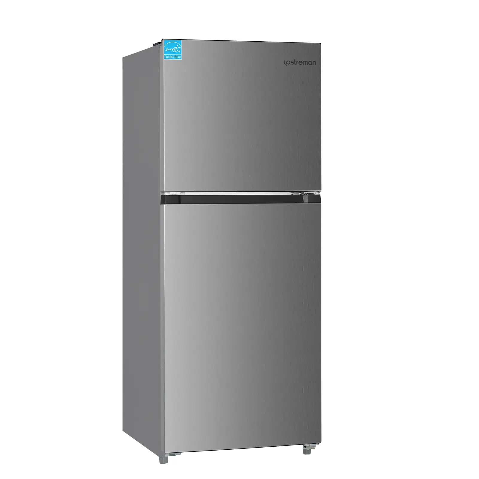 Upstreman 11.6 Cu.Ft. Double Door Top-Freezer Refrigerator - Stainless Steel Door, Frost Free, Adjustable Thermostat, ENERGY STAR, 110-120V, Apartment & Garage Use