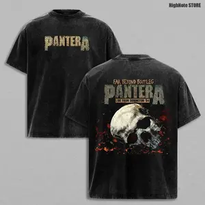 Pantera Far Beyond Bootleg Vintage Acid Washed T-Shirt – Oversized Graphic Tee, Heavy Metal Band Shirt, Skull Fire Artwork, Retro Concert “Live from Donington ’94” Design, Casual Soft Cotton Unisex Top, Gift for Pantera Fans 4IN