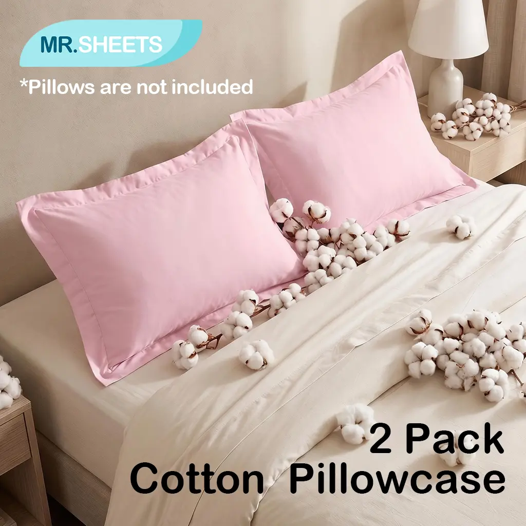 NTBAY 2-Piece 100% Egyptian Cotton Euro Pillowcases - Multi-Size, High Thread Count, Contemporary, Breathable, Soft, Fade-Resistant, Easy-Maintenance Bedding with Zipless Back Close Envelope Closure for Master Bedroom Daily Use