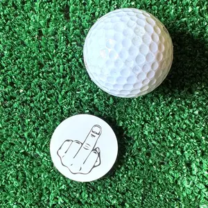 Golf Ball Markers Middle Finger | Set of 4