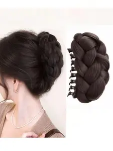 Women's Braided Bun Hair Clip, Puffy Natural Updo Design, Suitable for Fall Winter Daily, Vacation, Casual Wear