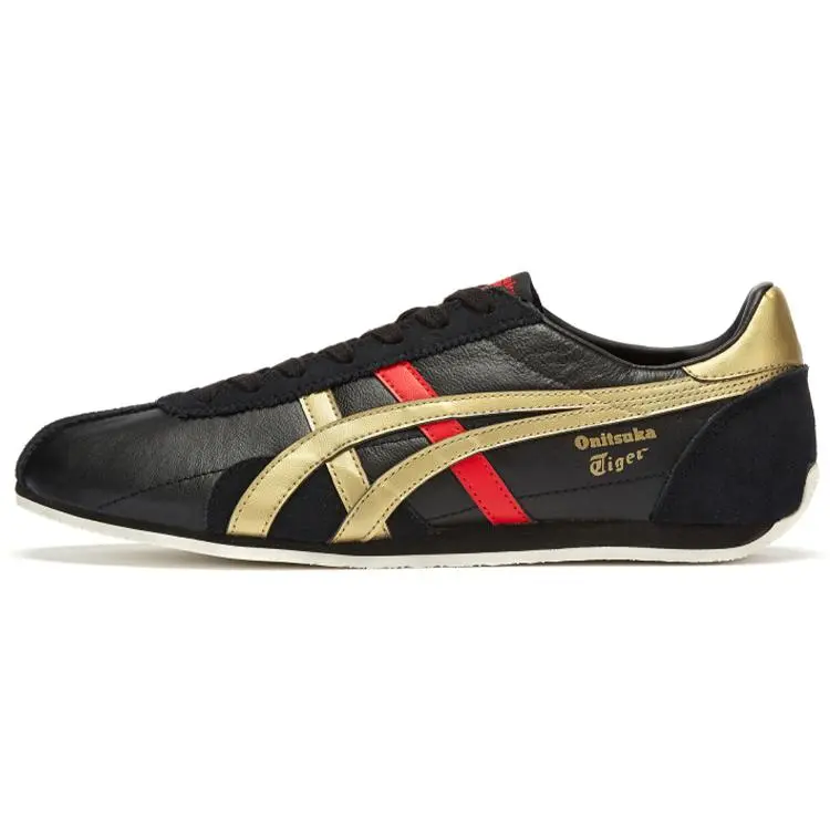 Onitsuka Tiger Runspark Black Gold Red' Retro Durable Non-slip Low Top Commuter Running Shoes Unisex 1183B480-001