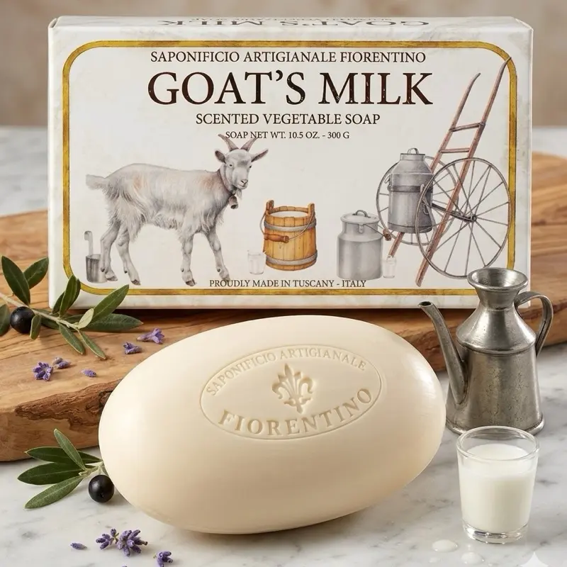 Goat Milk Soap, Natural Moisturizing Bar for Sensitive Skin, Paraben-Free Gentle Cleanser for Daily Body & Face Wash