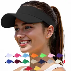 1pc Structured Brim Quick-Dry Sun Visor Hat for Women,Lightweight Sun Protection Sports Visor for Running Golf Tennis Pickleball