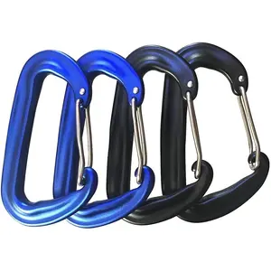 Carabiner,12KN Lightweight Heavy Duty Carabiner Clips,Aluminium Wiregate Caribeaners for Hammocks,Camping, Key Chains, Outdoor and Gym etc,Hiking & Utility