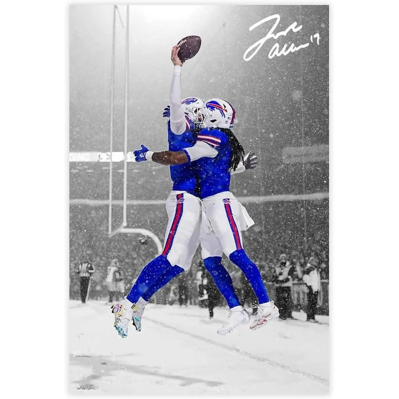 Artistic Josh Allen 1-Piece Multi-Size Canvas Wall Art Print - Indoor Home Decor, Bedroom Office Wall Art, Garden Decor, Ideal Home Supplies Gift