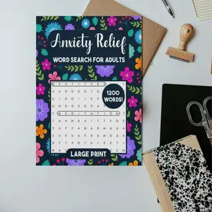 The Anxiety Relief Word Search for Stressed Adults: Boost Your Mood with 1200 Word-Based Word Find Puzzles in Large Print to Help You ... Positive Vibes (Positive Vibes Word Finds)