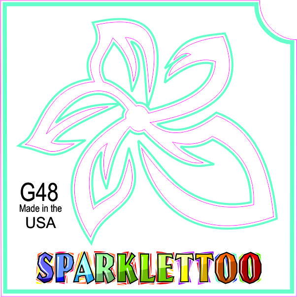 212 MAIN Men's Ruby Red Glitter Effect Tribal Tattoo Stencil (G48-2) - 2x2 in 2-Ply Tribal Flower Stencil, FDA Compliant, Easy Application, 100-Pack for Special Occasion Costumes & Accessories