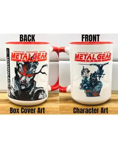 [SALE UP TO 50%] Metal Gear Solid PS1 Mug_ Solid Snake Coffee Cup, Retro Gamer Gift